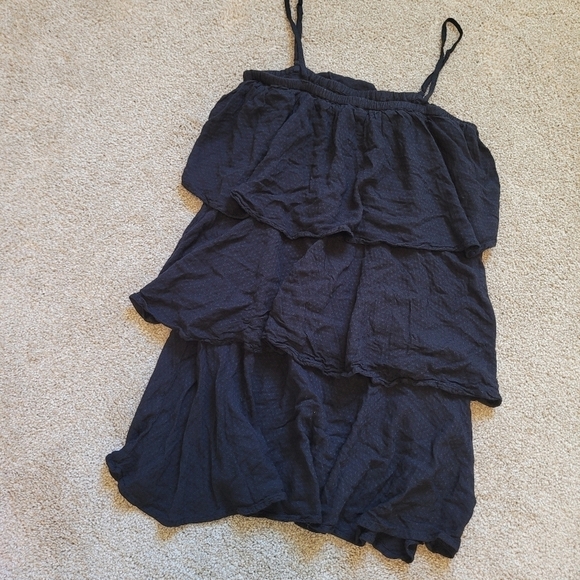 Volcom Women's Viscose Black Tiered Mini Dress Size Small - Picture 3 of 7